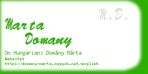 marta domany business card